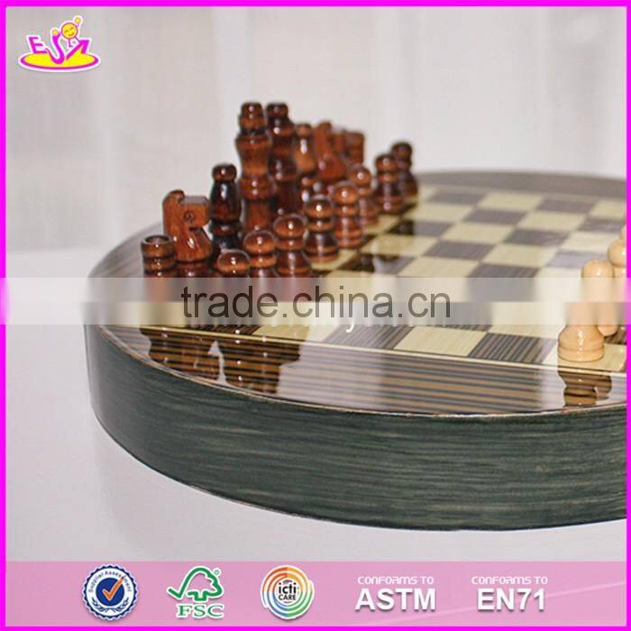 2017 New design children educational game wooden chess board W11A054