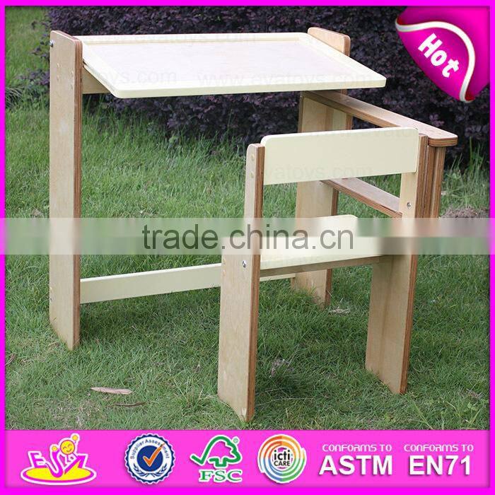 Multi-functional children wooden foldable chalkboard table high quality wooden chalkboard table for kids W08G154A-S