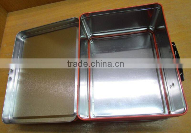 Fodd grade tin lunch box plain,wholesale plain tin lunch box