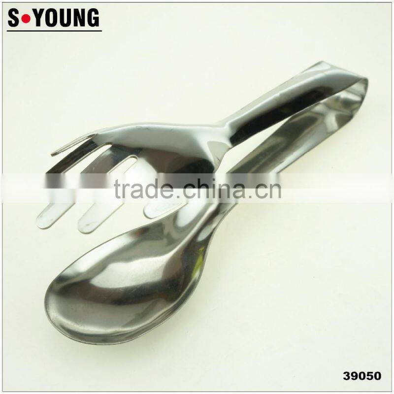 39050 Stainless Steel Kitchen Tongs BBQ Grill Food salad Tongs Fork Tongs