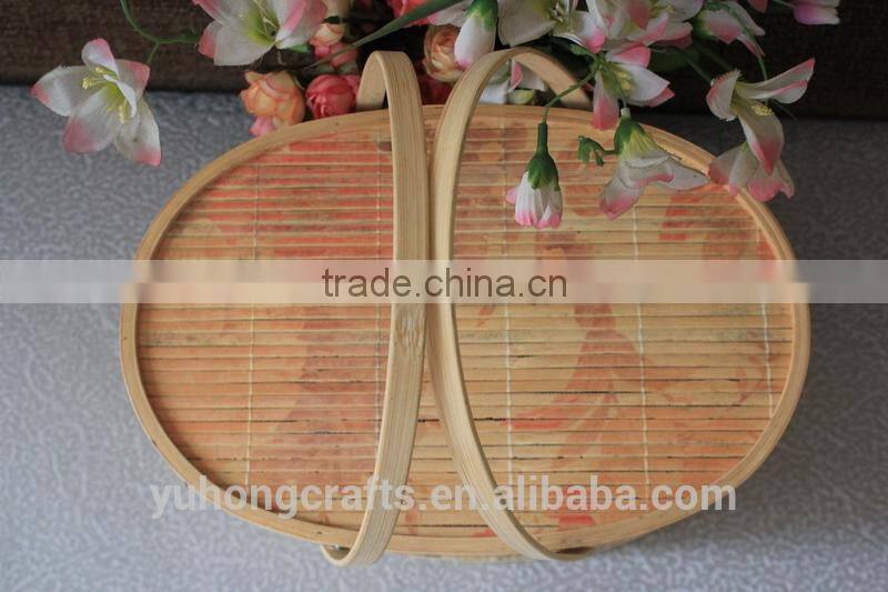 2015 new bamboo picnic basket