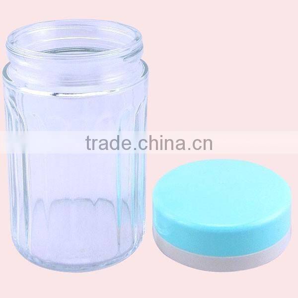 400ml Round Shape Airtight Container Seal Canister Glass