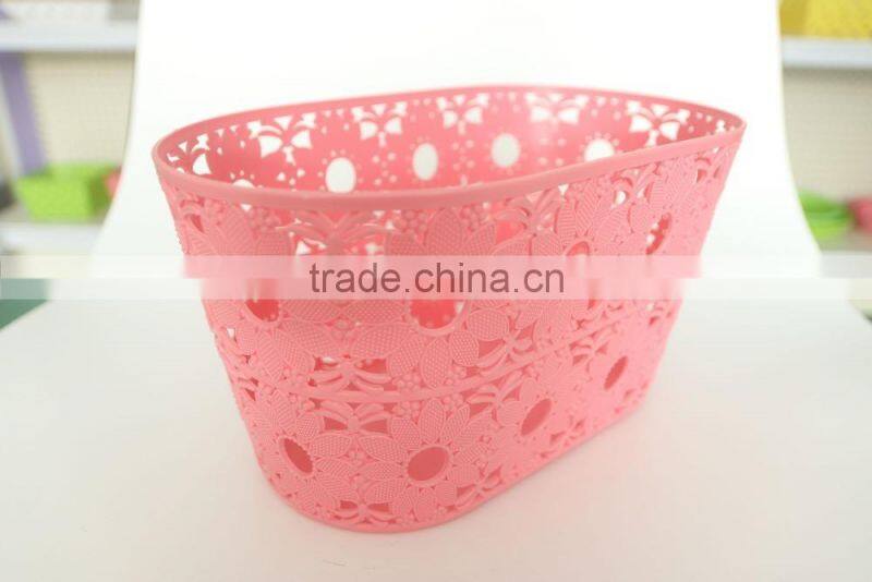 2016 New Type plastic pp storage basket with sunflower