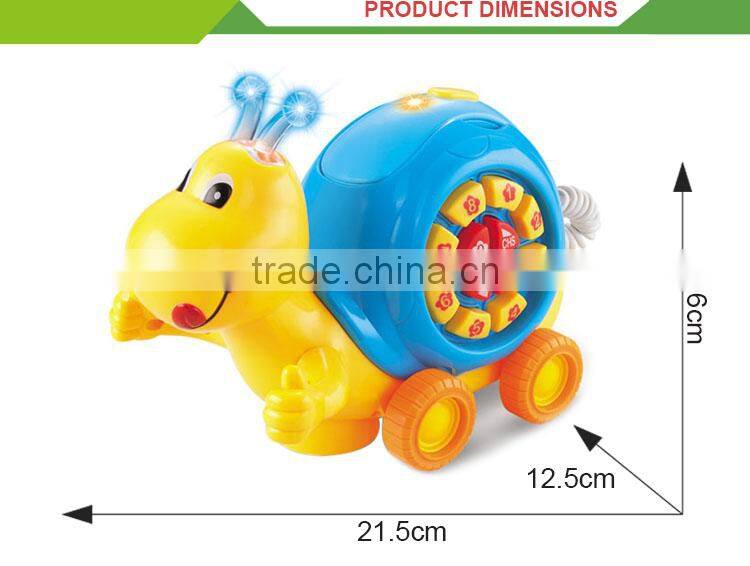 Newest musical electric cartoon plastic turbo snail toys