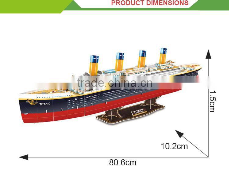 Hot selling kids diy ship toys jigsaw adult puzzle games