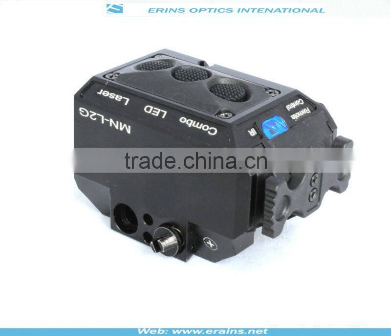 New compact square tactical green laser sight and strobe 200 lumen CREE Q5 LED light combo (FDA certified)