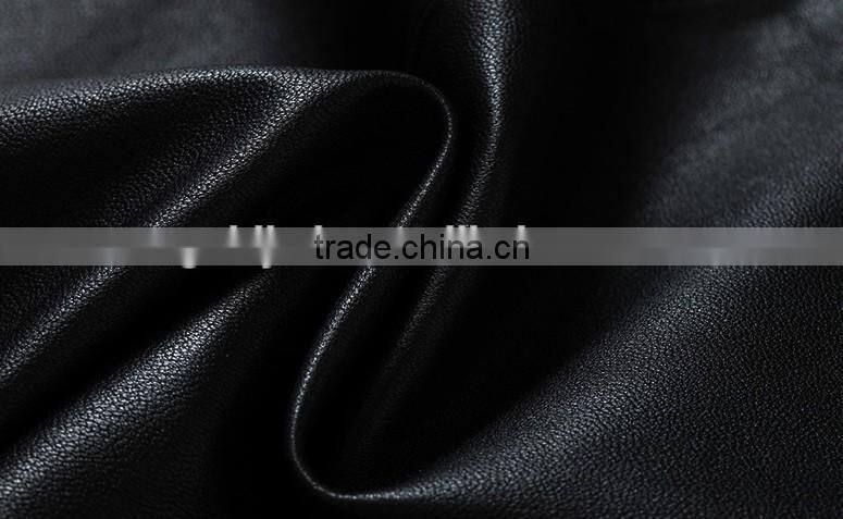 real sheep leather skirts PU leather beautiful step skirts High-waisted Pencil Skirt