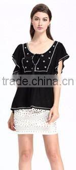 Domin fashion latest printing off shoulder top