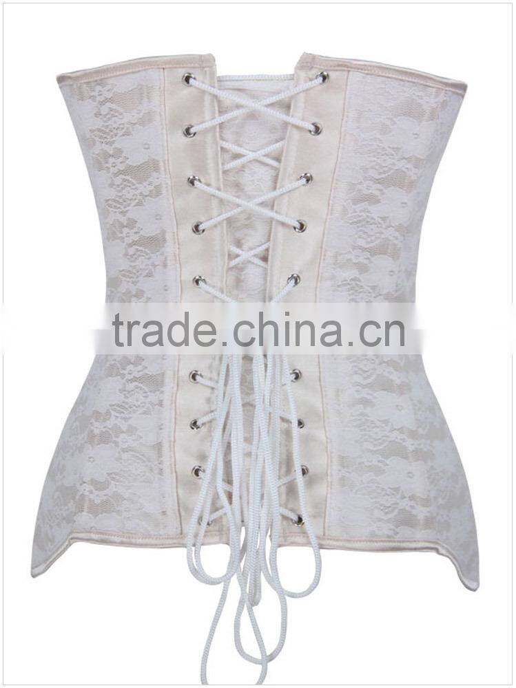 Perfect super White Bustier Cincher Corset fir Slim Body Shaper For Women