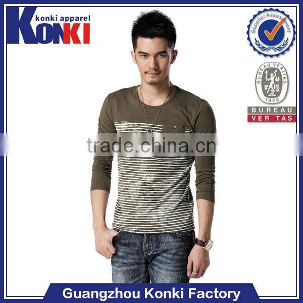 2014 men casual fit skin tight long sleeve t shirt