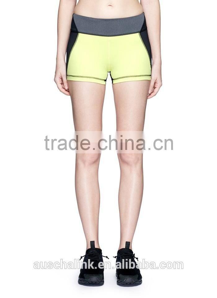 2016 unique design lady neon colourblock mountain bike shorts customized