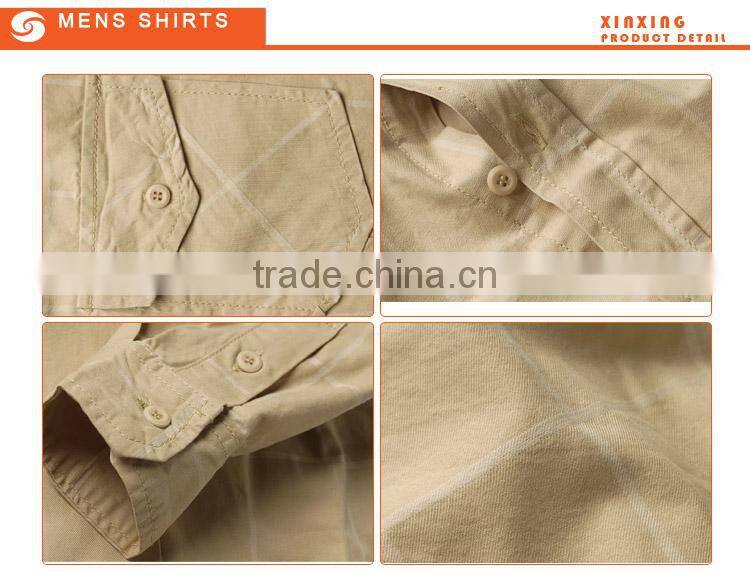 Hot Sale Heavy Washed 2014 men casual fit long sleeve shirt