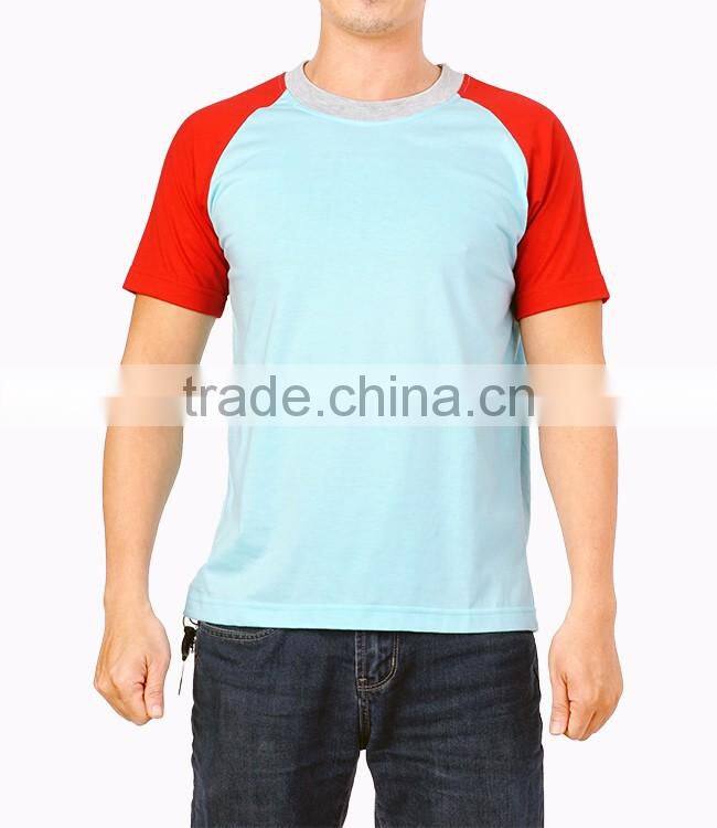 Fashion t shirt for men, raglan short sleeve, men's t shirt