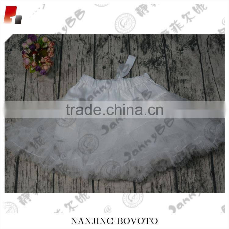 kids wholesale tutu white bowknot pretty fashion skirt
