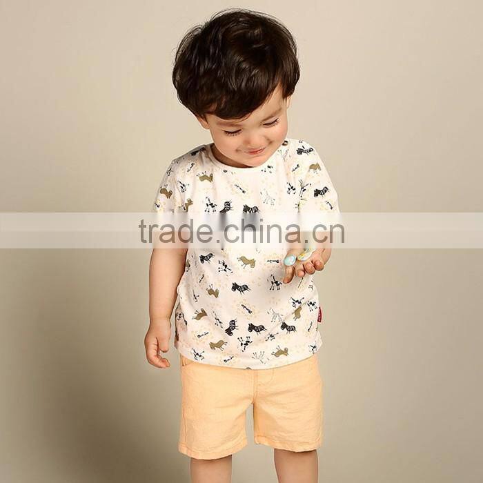 Fashion full printing o-neck baby t-shirts wholesale