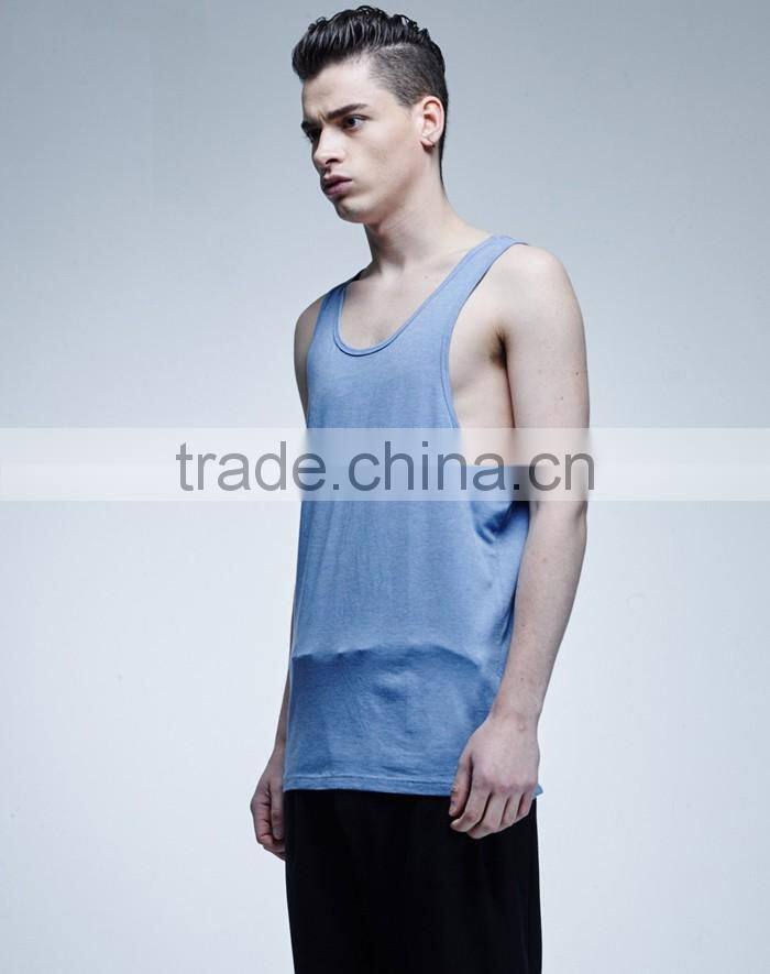 Men's plain custom loose dri fit tank top