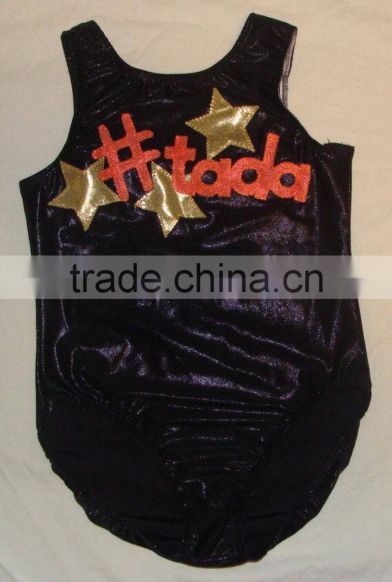Gymnastics Leotard Girls custom made leotards Black mystique "tada"