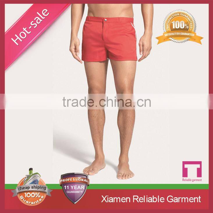 2015 New Arrival Cheap Price Men's Sexy waterproof pockets swim trunks