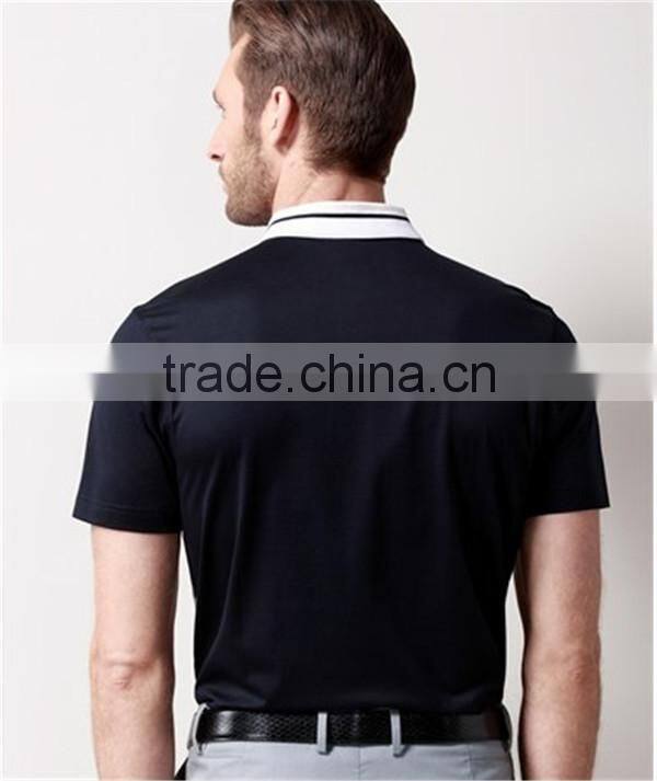 Fashionable Style Turn-Down Collar Man's T-Shirt Can Custom
