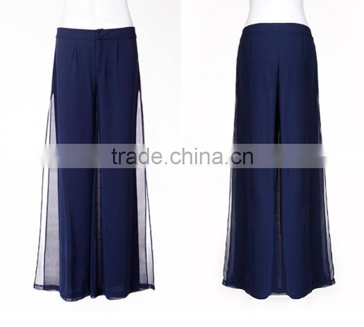Summer New design Women chiffon trousers, Ol office formal shirt trousers for girls.