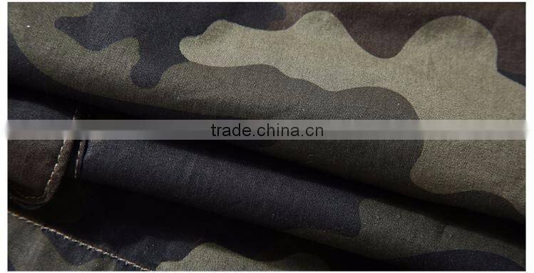 2017 Military camouflage elastic waist shorts for men