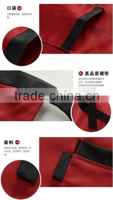 Hotel kitchen promotional advertising terylene black half-length work order processing custom logo manufacturers wholesale apron