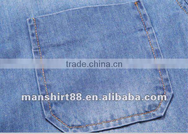 European fashion style Light blue 100%Natural Cotton soft Denim/Retro Cowboy Shirt for men with S,M,L,XL,XXL peaked collar