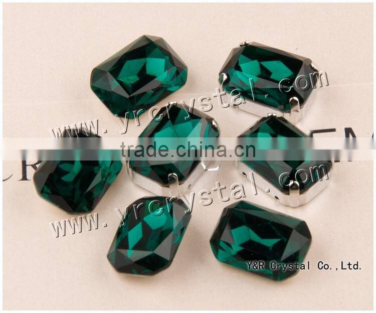 4627 High quality 10*14mm, 13*18mm, 18*25mm, 18.5*27mm octagon crystal rhinestone with claw