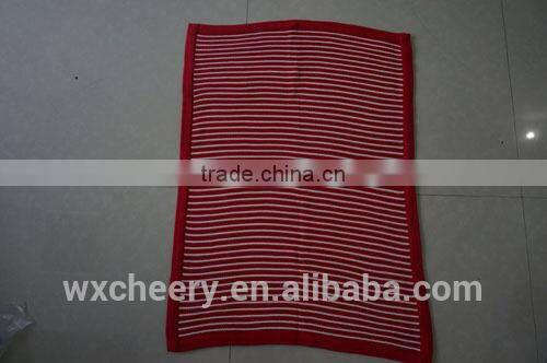 super soft cotton/polyester acrylic knitted blanket