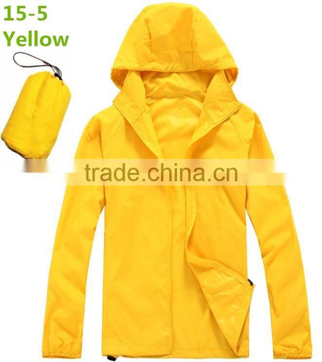 2017 Grey Color Cheap Pullover Packable Jackets with fixed hood