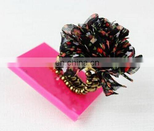 Fashion Personality Sweet Style Flower Chiffon Women's Stretch Finger Ring