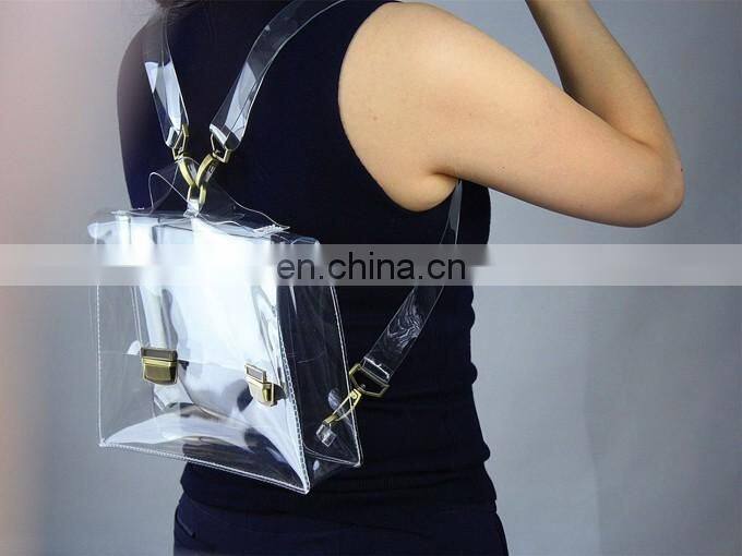 Clear Backpack Convertible Satchel Plastic Detachable Strap Shoulder Bag