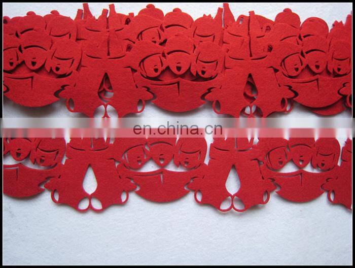 Small size red felt runner for Christmas