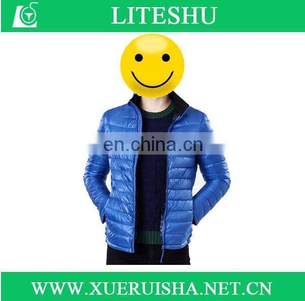 mens top quality down padded jacket in nylon cover