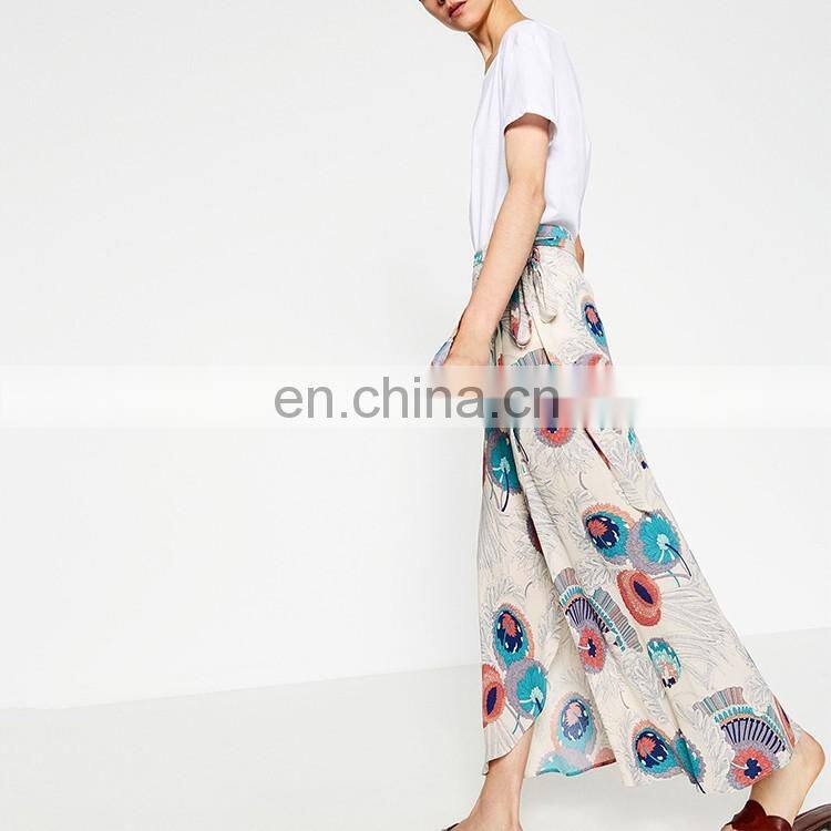 Latest long skirt design ladies chiffon traditional long skirt