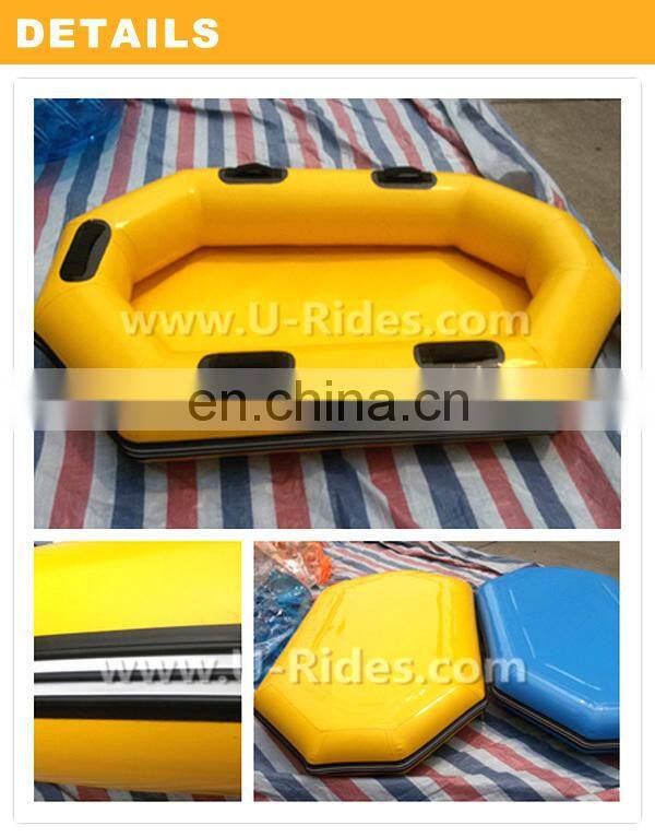 Green Color Inflatable Floating Boat For Water Park