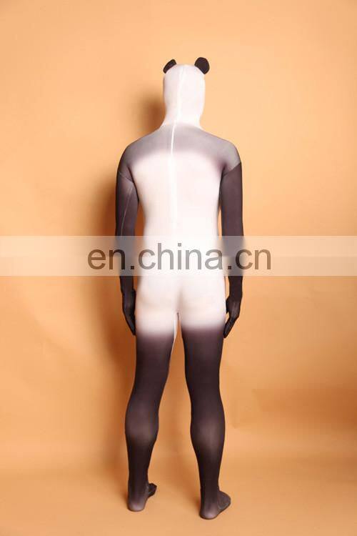 Unisex Adult Spandex Lycra Panda Zentai Morph Suits Halloween Costumes