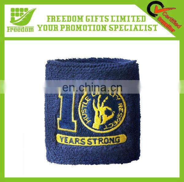 High Quality Logo Custom Cotton Sport Wristband