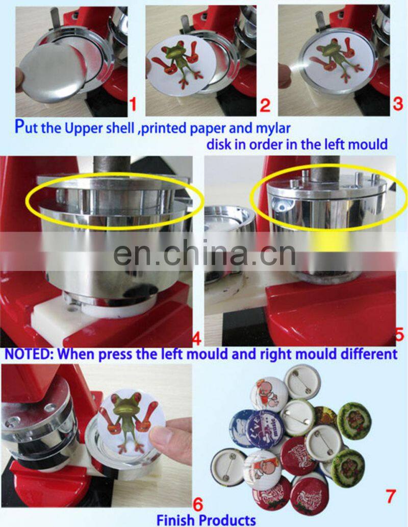 Hot Wholesale Badge Maker Machine with 58mm mould Pin Button Machine Interchangeable Die Mould