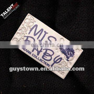 custom PU leather private brand logo patch for jeans label