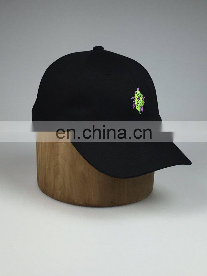 Daijun New Design OEM Hot Sale 100%polyester Grey Plastic Buckle Patch Men Custom Flat Brim Unstructured 6 Panel Hat
