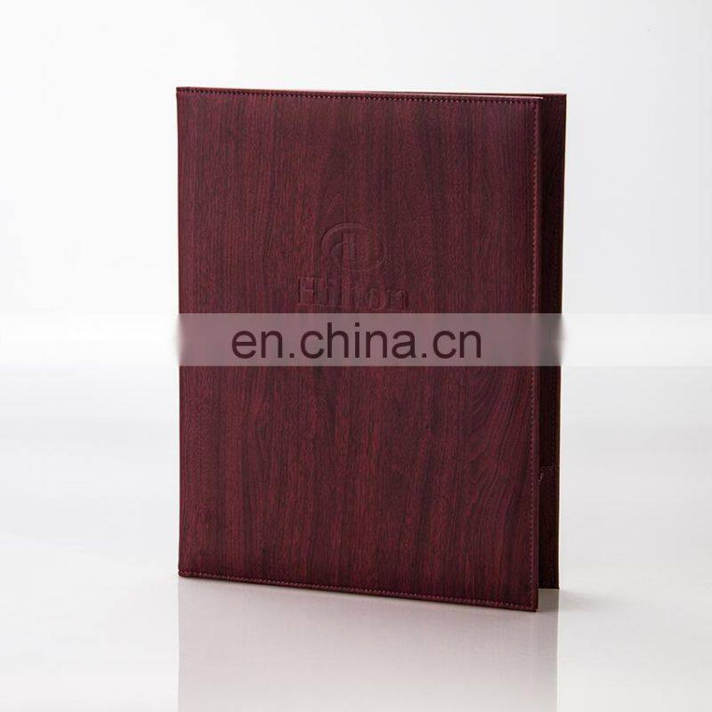 Hot Sale Handmade Eco-friendly Leather Resturant Wine Menu
