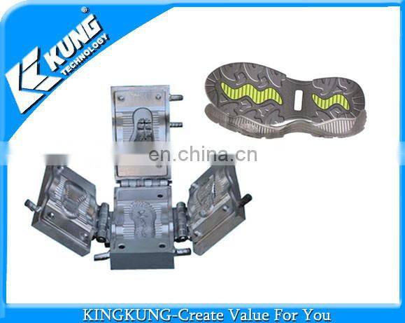 Popular design three color TPR/PVC outsole mould suit for Chinese Rotary machine