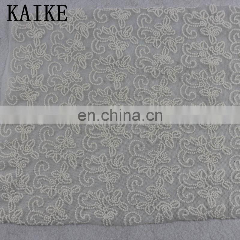 Wholesale custom white voile embroidery chantilly lace fabric