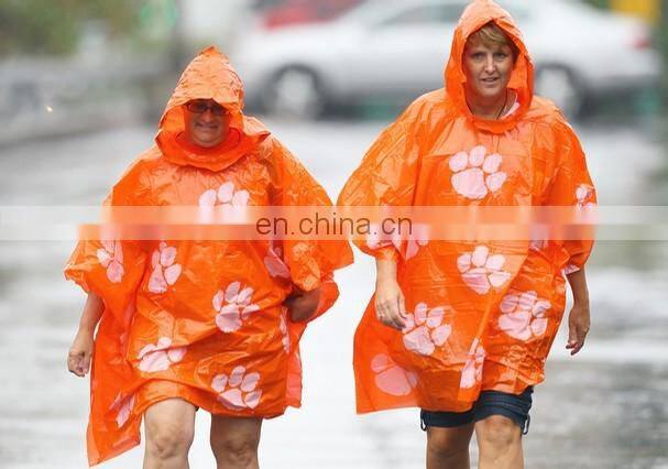 TRANSPARENT ONE TIME USE OVERPRINTING PONCHO
