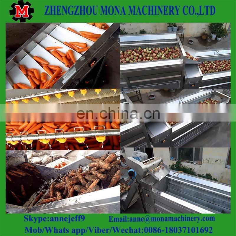 Vegetable and fruit washing and peeling machine/brush washer and peeler machine for sale