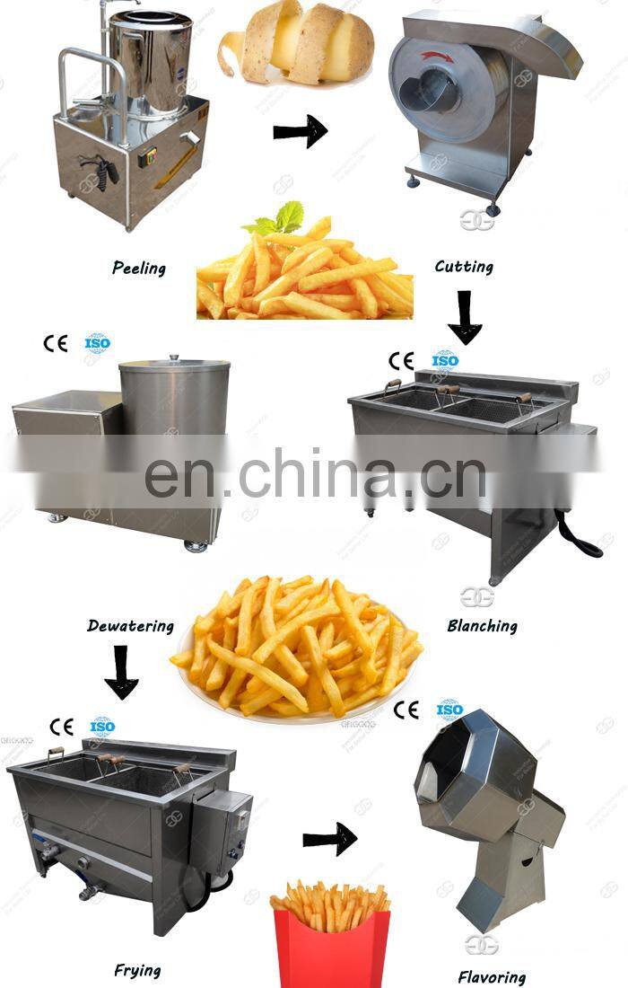 Industrial Small Scale Potato Chips Maker Fresh French Fries Frying Making Production Line Machinery To Make Potato Chip