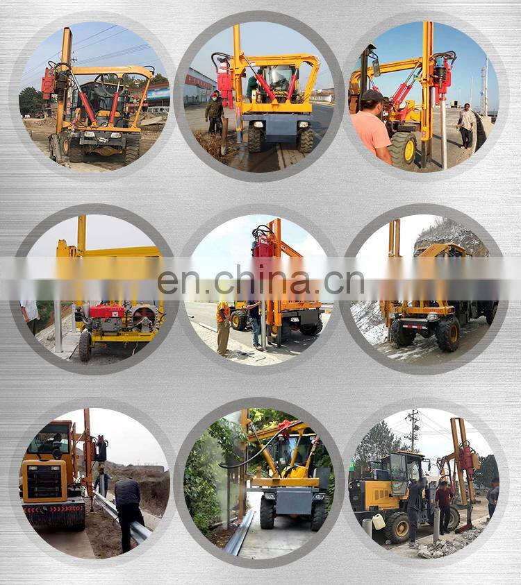 CE approved diesel power hydraulic load pile driver for highway guardrail
