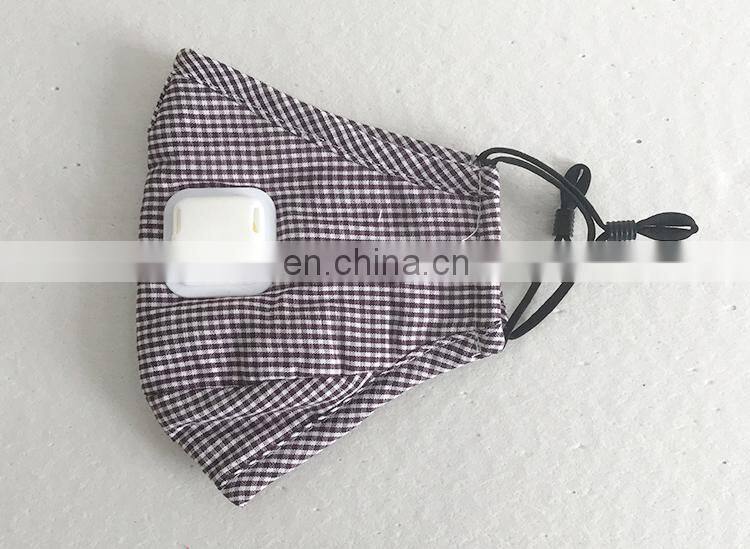 Anti air pollution popular custom printed black cotton face mask