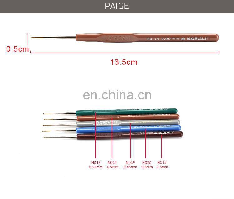 2018 new design rubber tip cap knitting needle DIY hand weave crochet hook